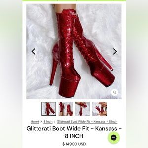 Hella Heels glitteratti boot 8 inch heel